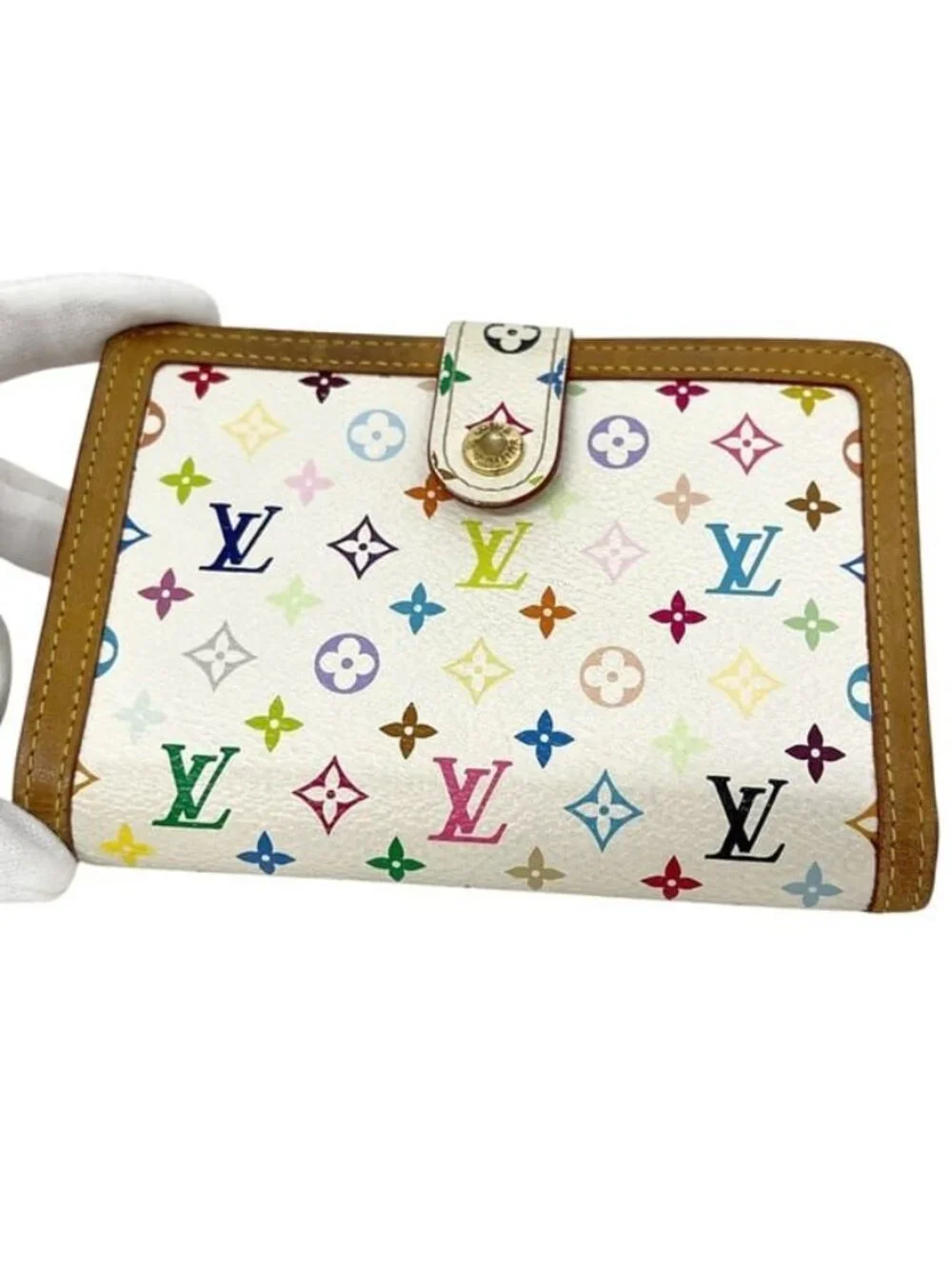 Louis Vuitton Bifold Wallet Portomonevier Viennois Gamaguchi White Blanc